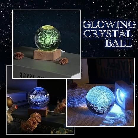 3D Crystal Galaxy Ball LED Night Lamp.